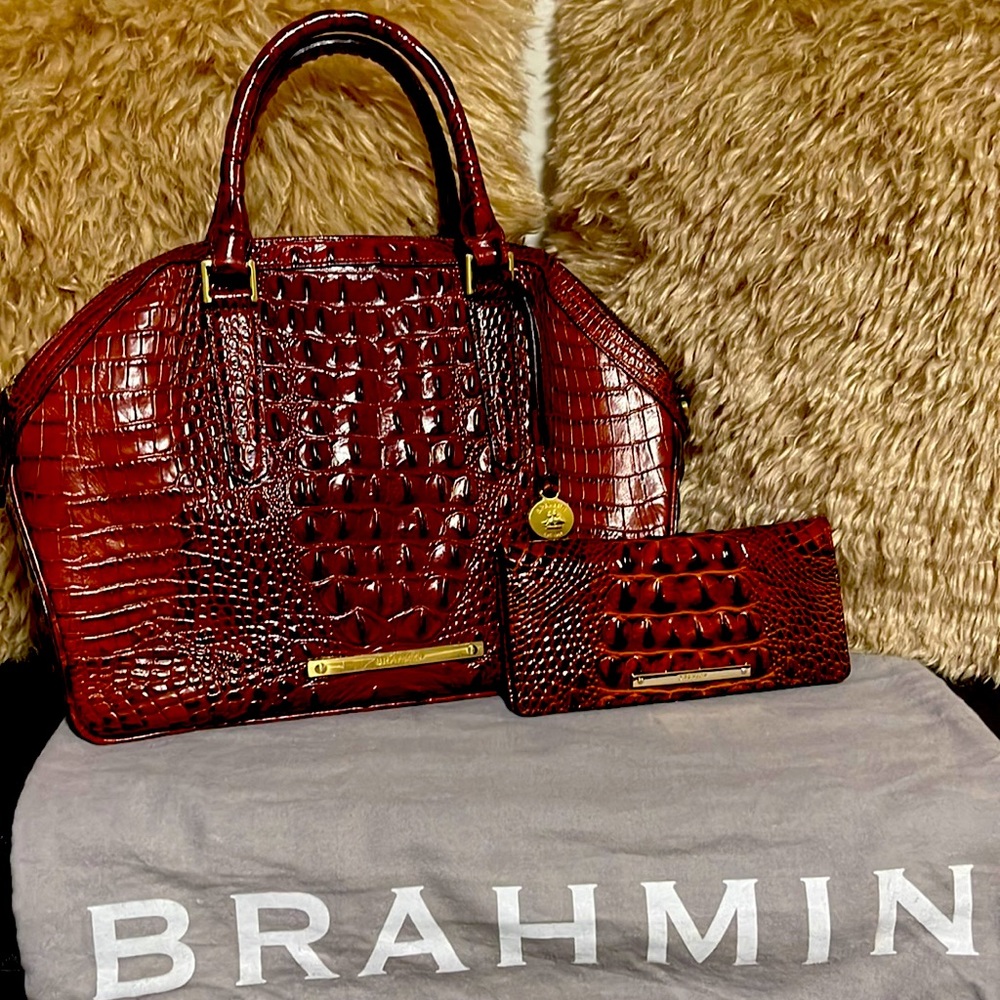 Brahmin purse and wallet. Great condition. Both pieces well taken care of.